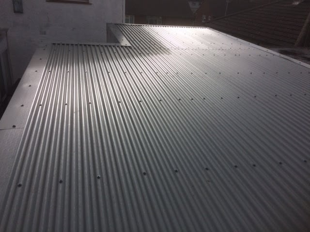 An asbestos roof removed and replaced with a new roof in Kettering, Northamptonshire.