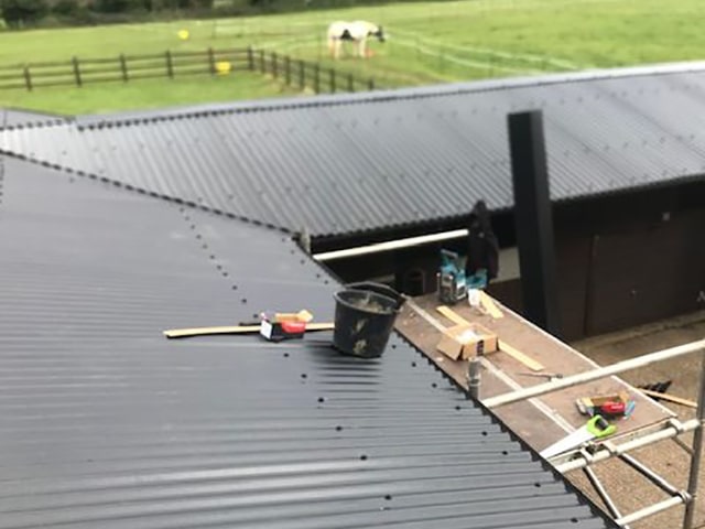 A completed Stable and Barn Roof Repair UK.